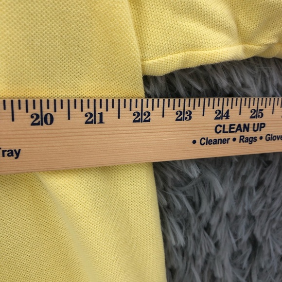 Lacoste Polo Shirt Mens Size XL USA Yellow Vintage Alligator Logo - Picture 5 of 8